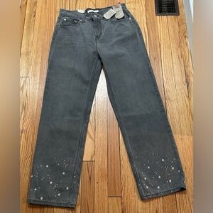 Levi’s Low Pro Straight Jeans in a Gray Wash